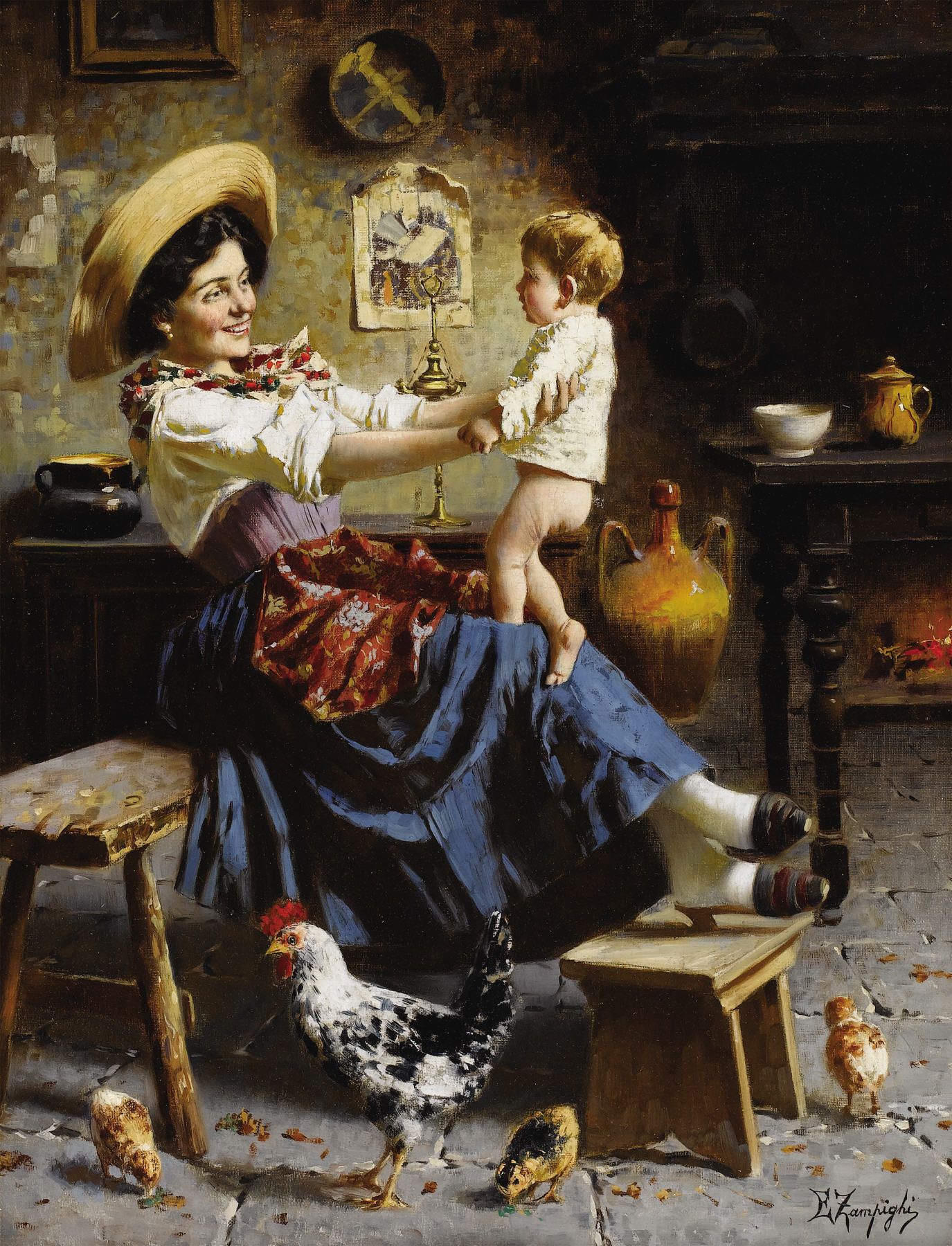 1375x1800 Eugenio Zampighi Eduardo Amp Eugenio Zampighi, Painters - Eugenio Painting