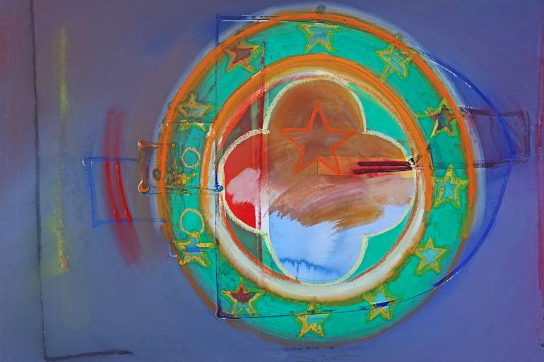 770x513 Saatchi Art Green Euro Painting By Charles Stuart - Euro Painting