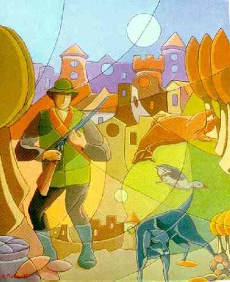 770x945 Saatchi Art The Hunter (Il Cacciatore) 50 Cm X 60 Cm - Euro Painting