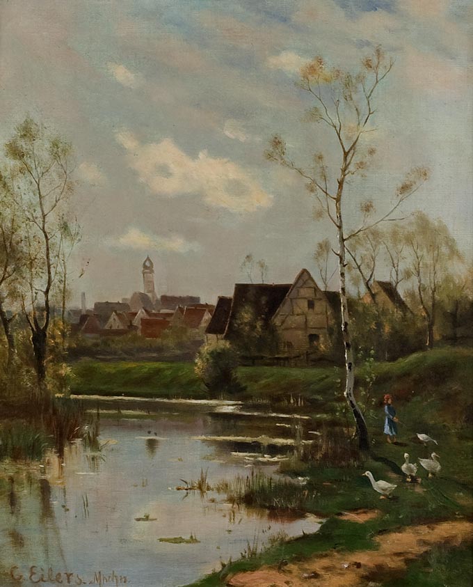 680x843 Conrad Eilers Landscape Painting - European Landscape Painting