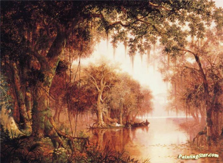 720x527 The Land Of Evangeline Artwork By Joseph R Meeker Oil Painting - Evangeline Painting
