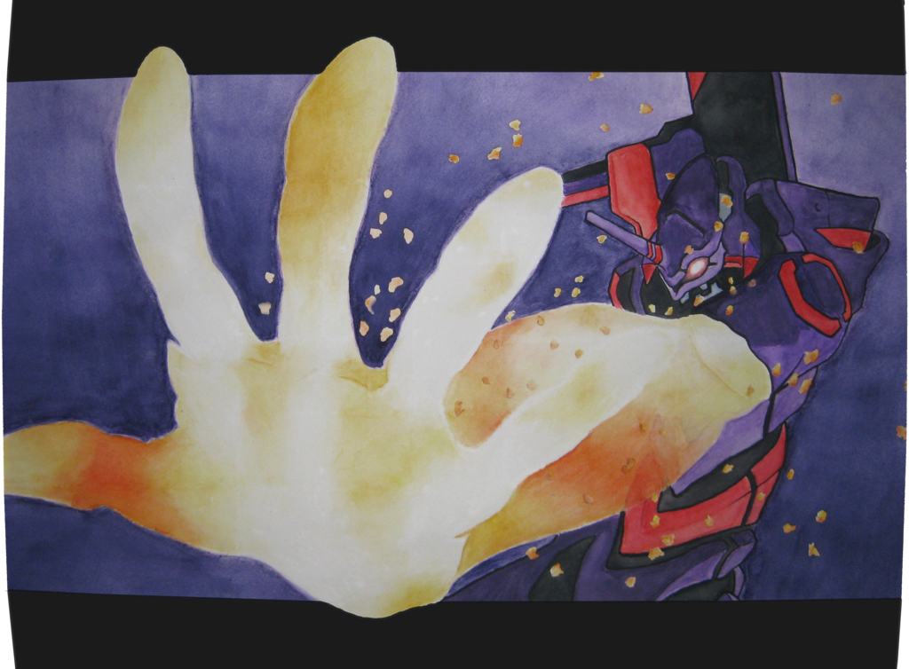 1024x754 Evangelion 01 Painting By Bluecube540 - Evangelion Painting