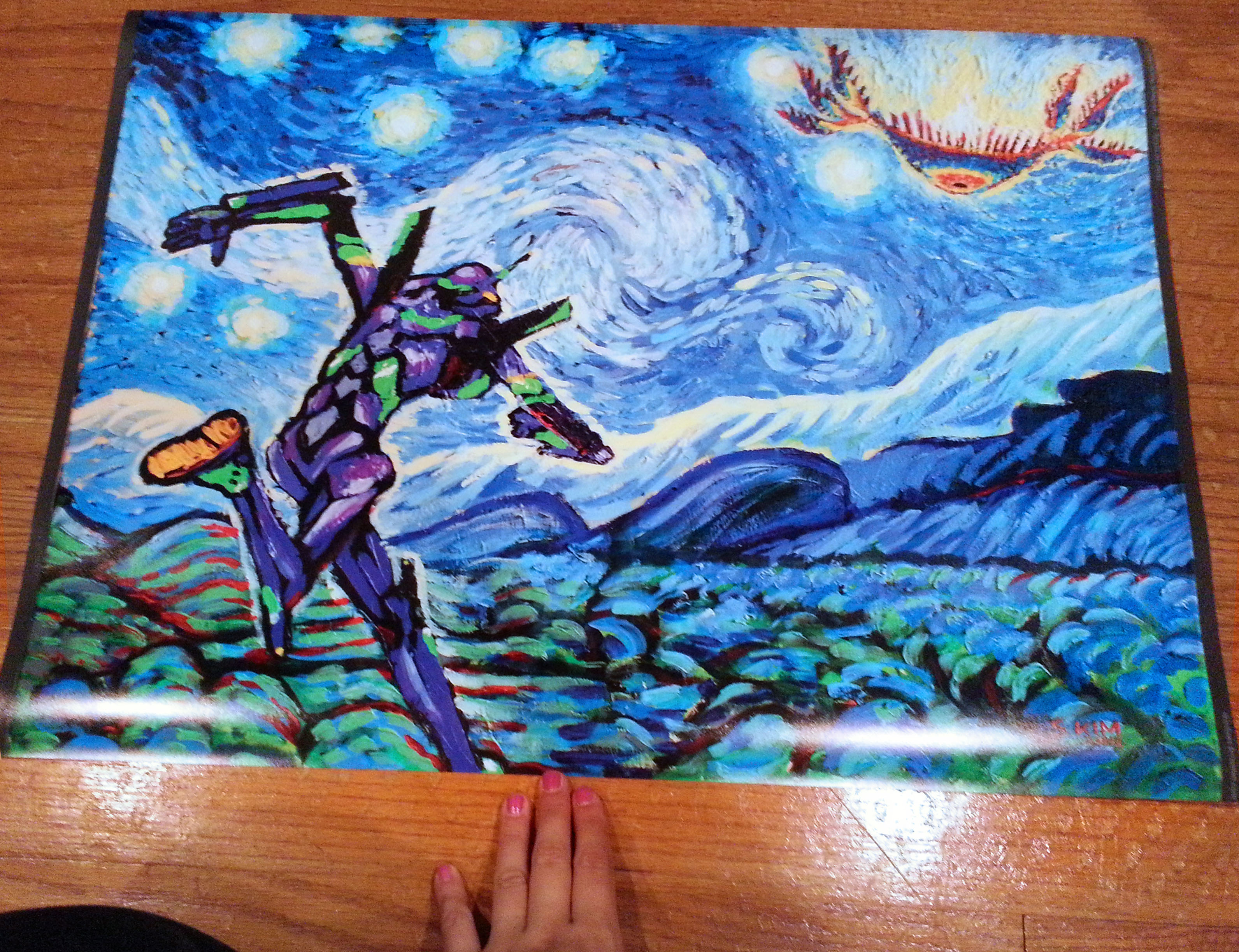 3184x2448 Evangelion Catching Sahaquiel Print Skimlines Comics - Evangelion Painting