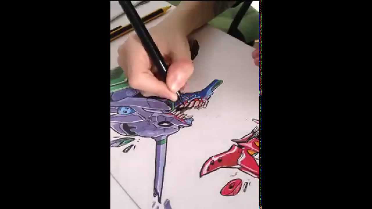 1280x720 Neon Genesis Evangelion Painting An Eva - Evangelion Painting