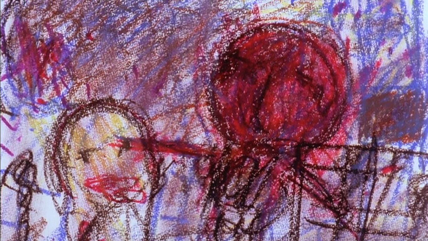 1366x768 What's The Meaning The Crayon Painting That Appear In End - Evangelion Painting