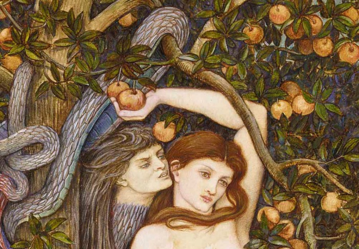 702x488 Serpent Goddess Eve - Eve And The Serpent Painting