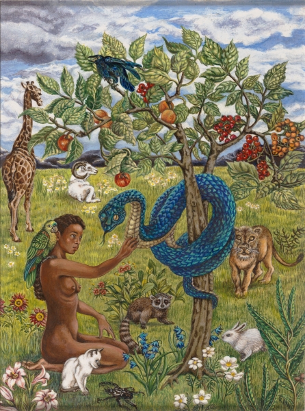 446x600 Eve And The Serpent Laugh, Cry, Smile Colorsthatspeak - Eve And The Serpent Painting