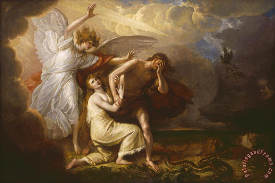 960x638 Benjamin West The Expulsion Of Adam And Eve From Paradise Painting - Eve Painting