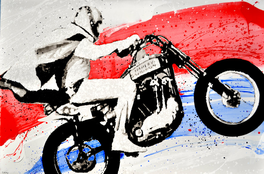 900x593 Evel Knievel By Kinleydanger - Evel Knievel Painting