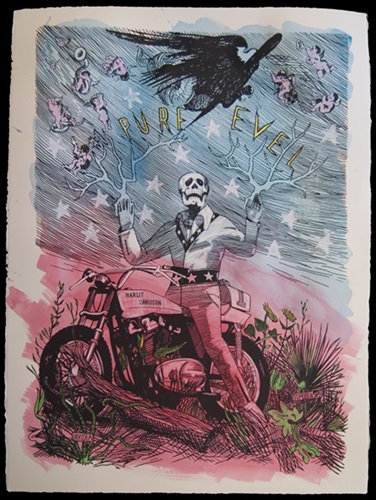 376x500 Pure Evel Knievel (R.i.p. Tribute) By Pure Evil Editioned Artwork - Evel Knievel Painting