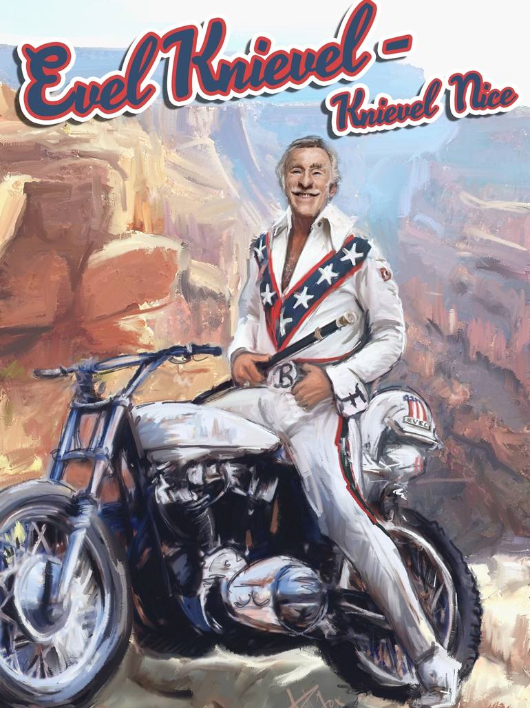 770x1028 Saatchi Art Evel Knievel - Evel Knievel Painting