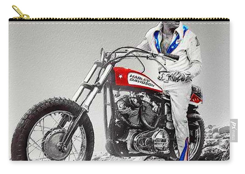 800x570 Evel Knievel Painting Spot Color Small Carry All Pouch For Sale By - Evel Knievel Painting