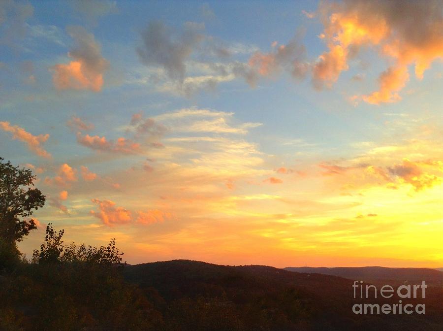 900x672 Painted Sunset Sky Photograph By Becky Lupe - Evening Sky Painting