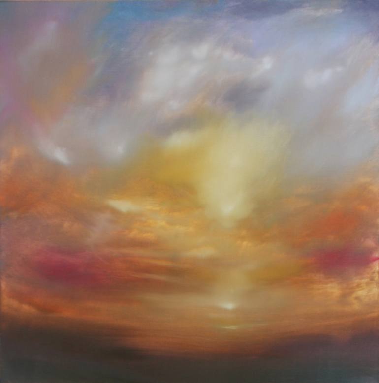 770x779 Saatchi Art Late Evening Sky Painting By Jonathan Speed - Evening Sky Painting