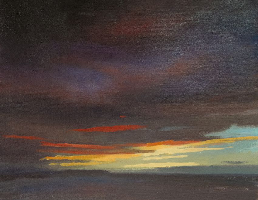 850x659 Evening Sky Study 2 - Evening Sky Painting