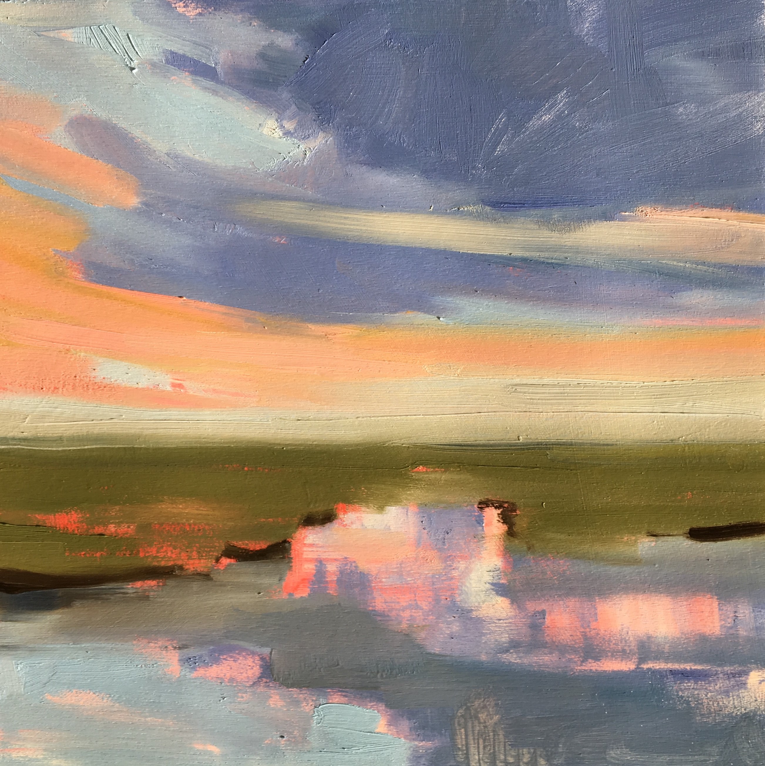 2605x2610 Evening Sky - Evening Sky Painting