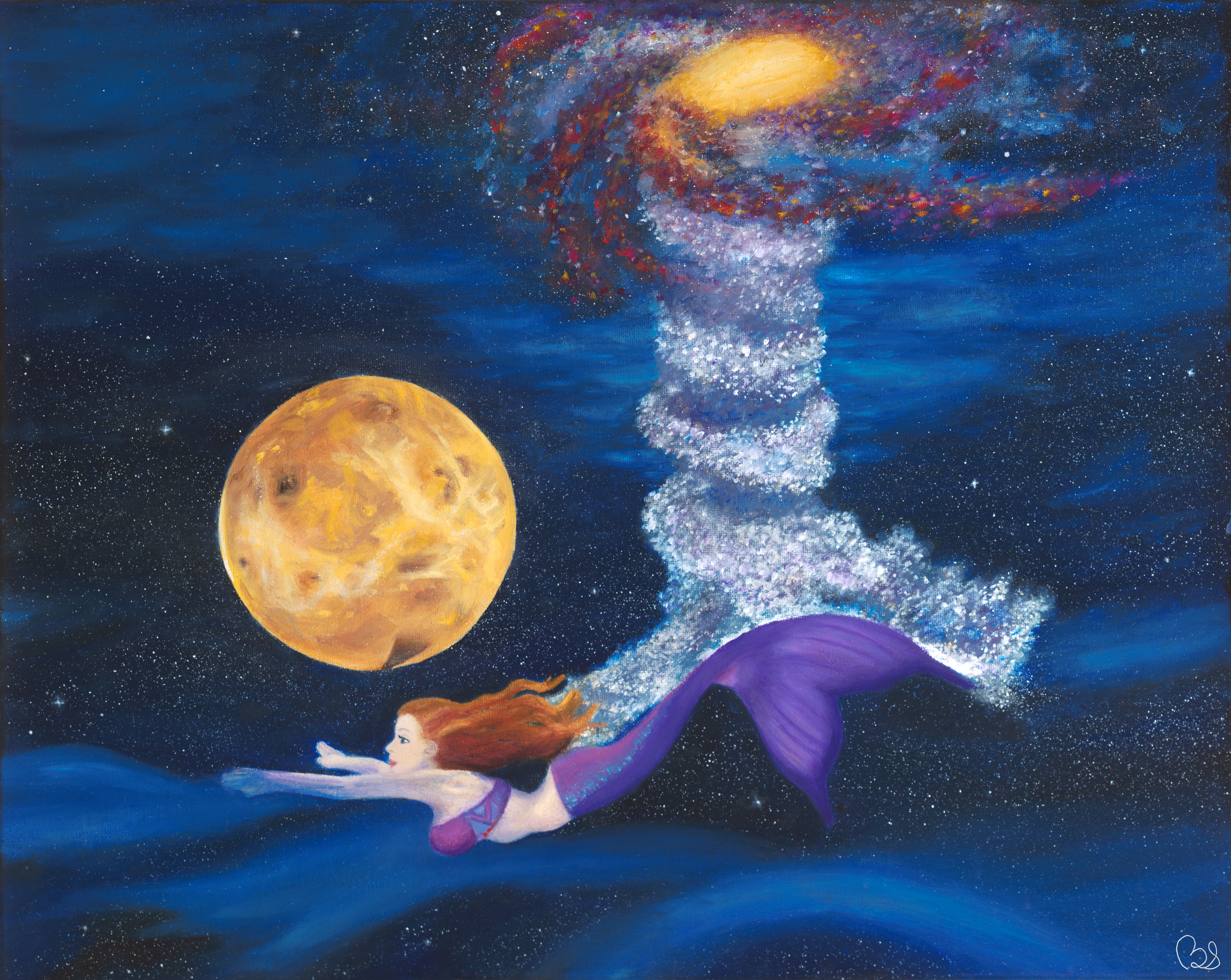 7166x5707 Goddess Of The Evening Star - Evening Star Painting