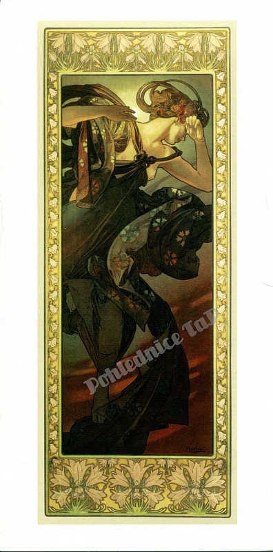 396x800 Postcard Evening Star By Alphonse Mucha - Evening Star Painting
