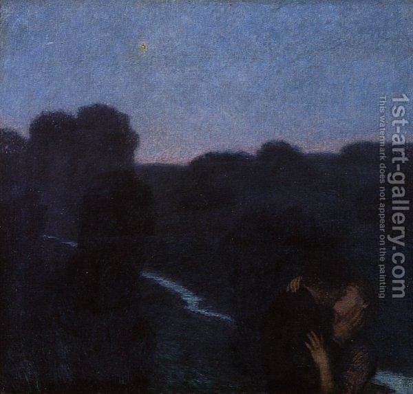 600x573 Evening Star Franz Von Stuck Reproduction 1st Art Gallery - Evening Star Painting
