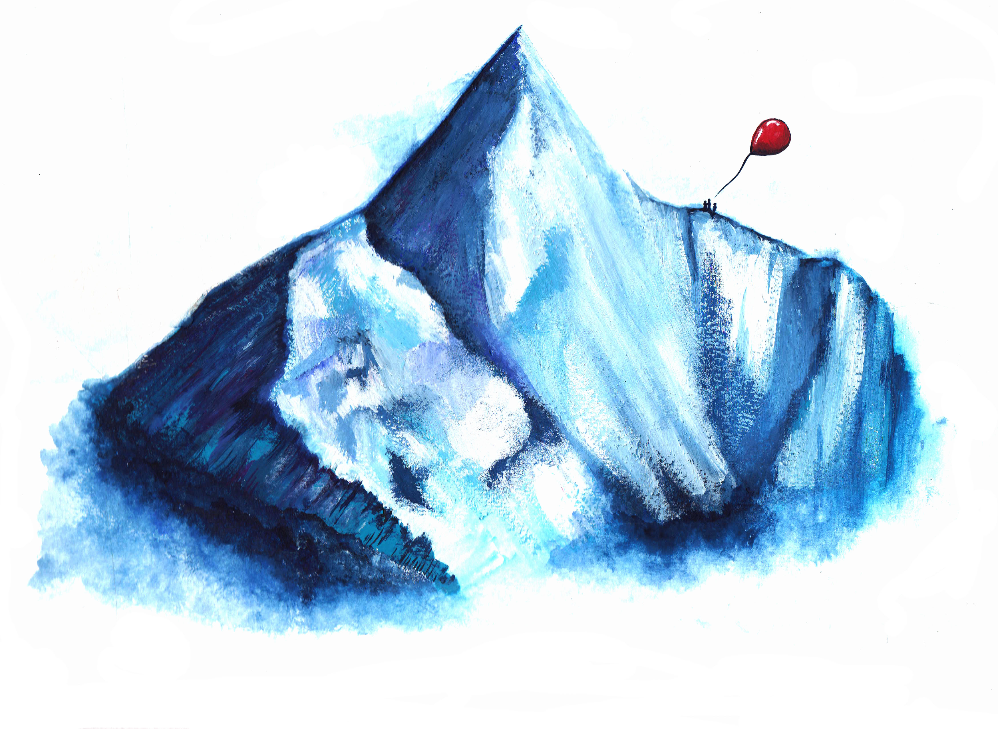 Рисунок гор Эверест