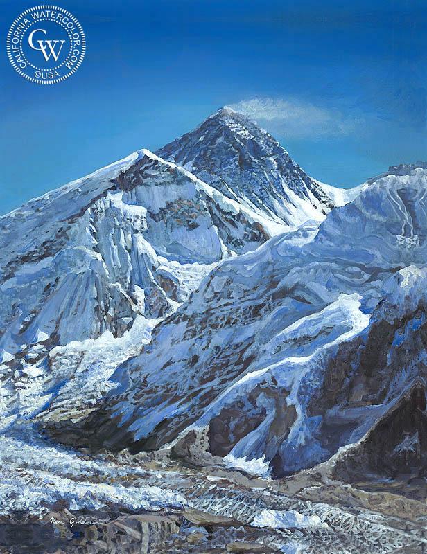 616x800 Mt. Everest, An Original Oil Painting By Ken Goldman California - Everest Painting