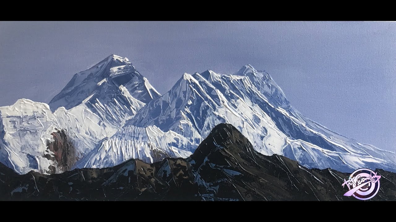 1280x720 Mt. Everest Painting Tutorial Art Candy - Everest Painting