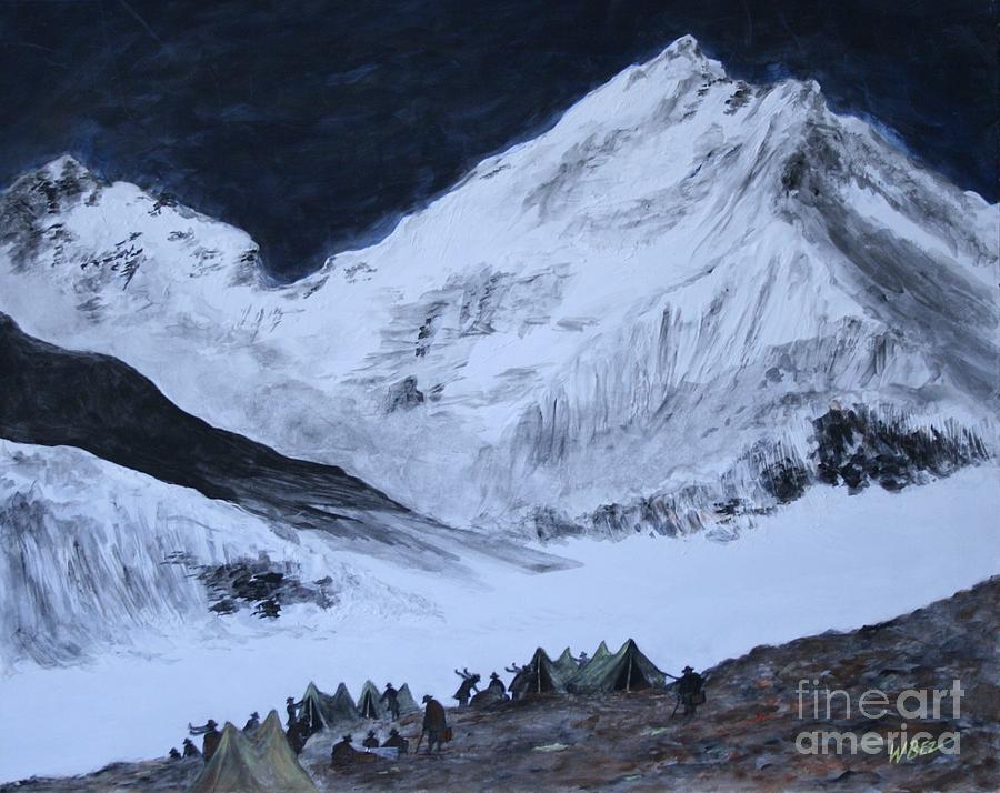 900x714 The Lure Of Everest Painting By William Bezik - Everest Painting