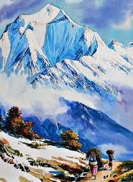 192x262 Mount Everest Painting - Everest Painting