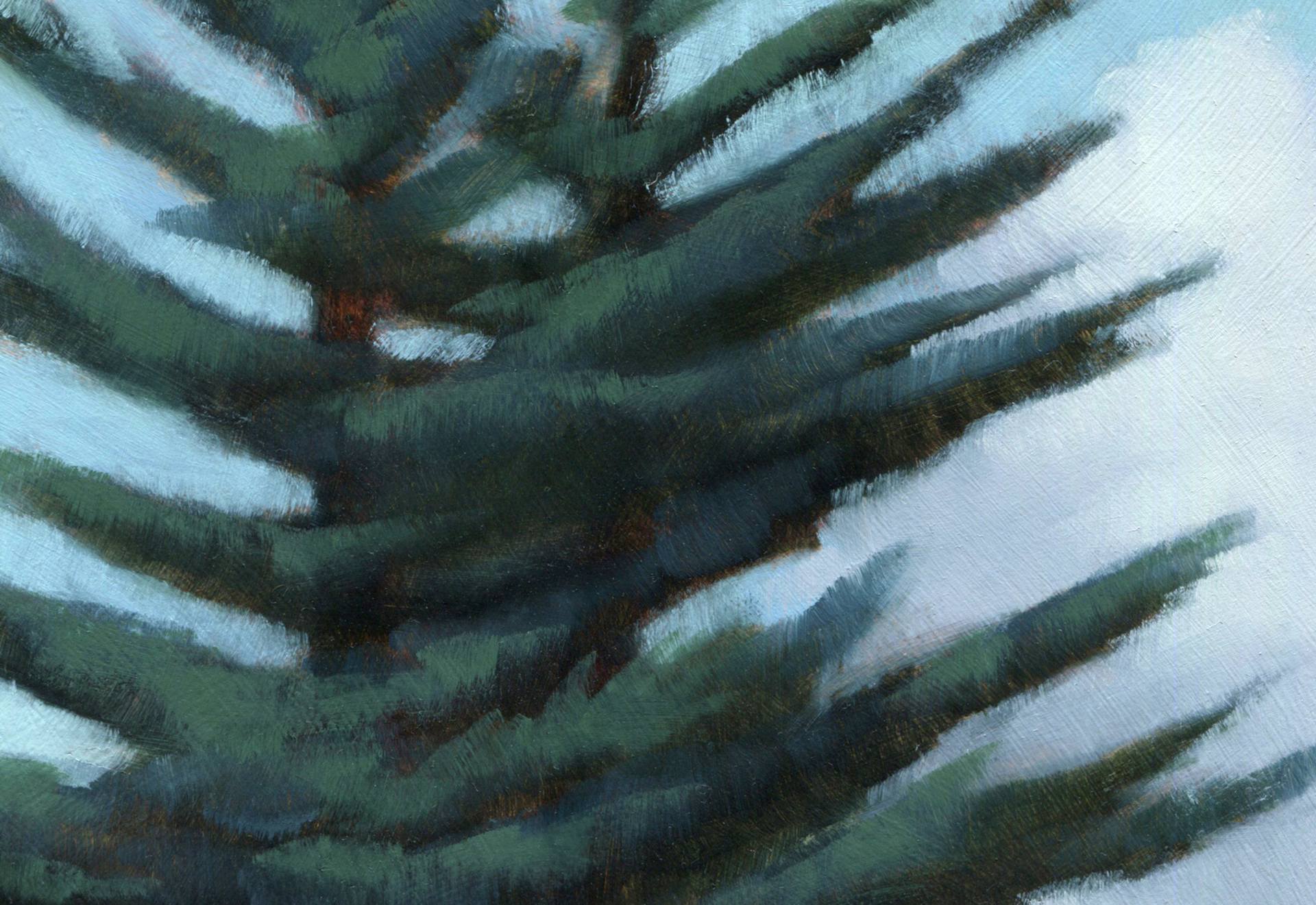 1920x1321 Saatchi Art Double Evergreen Painting By Alexandria Levin - Evergreen Painting