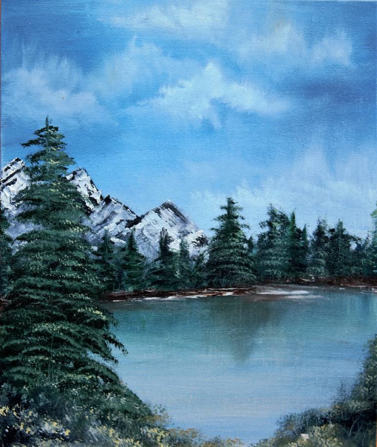 Evergreen Painting at PaintingValley.com | Explore collection of ...