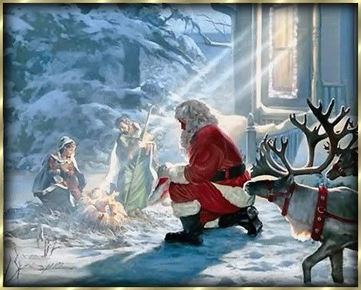 508x408 Every Knee Shall Bow To The Lord! Santa Claus - Every Knee Shall Bow Painting