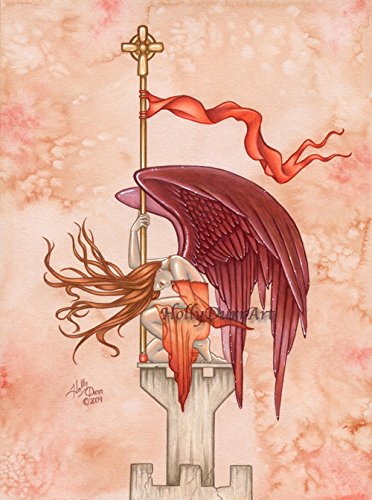 372x500 Original Angel Art, Every Knee Shall Bow, Colored - Every Knee Shall Bow Painting