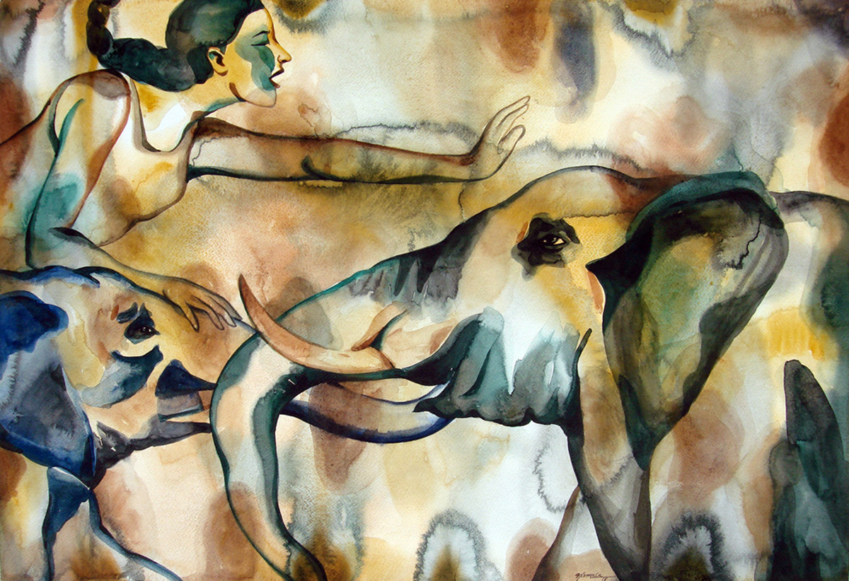 1200x822 Everything Is Fair In Love N War By Artist Nirmala Biluka - Everything Painting