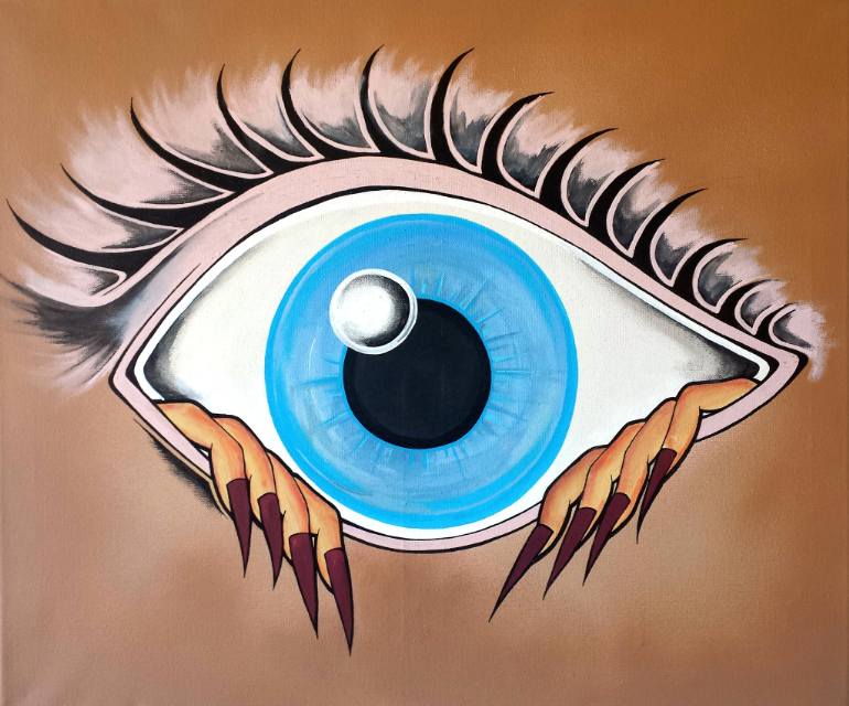 770x640 Saatchi Art Evil Eye Painting By Mike Fox - Evil Eye Painting