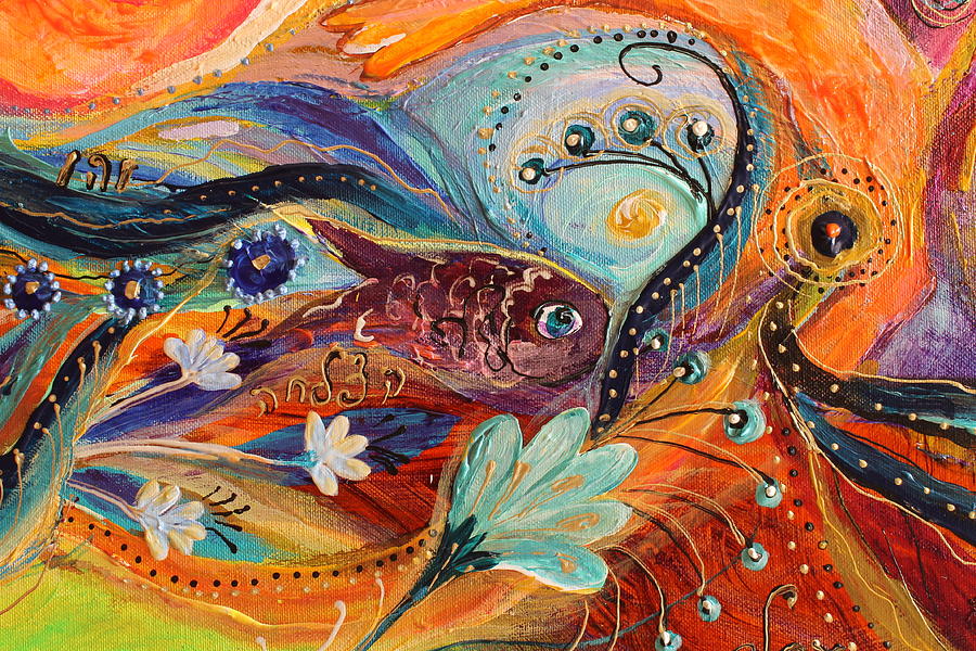 900x600 Artwork Fragment 78 Painting By Elena Kotliarker - Evil Eye Painting