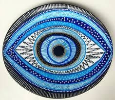 236x204 Decorative Plate - Evil Eye Painting