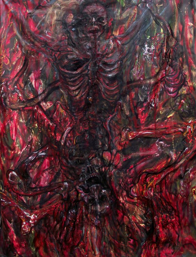 770x1010 Saatchi Art Belial Evil Demiurge Painting By Safir Rifas - Evil Painting