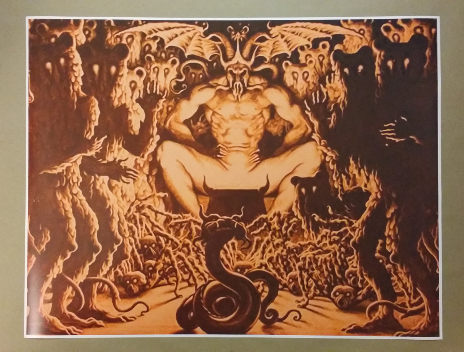 1500x1138 Satan On Throne Poster Full Size 31 X 24 Evil Art - Evil Painting