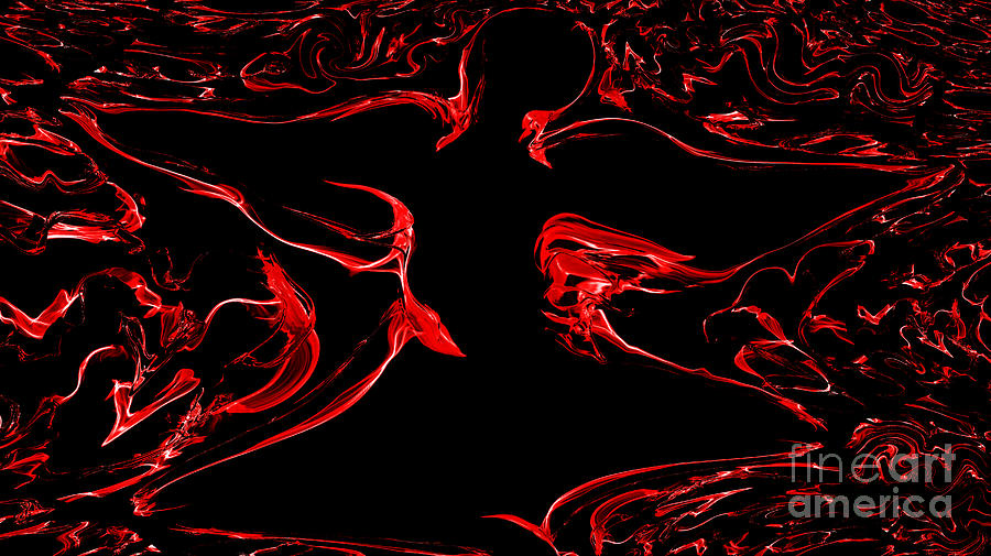 900x505 The Eternal Battle Between Good And Evil Painting By Abstract - Evil Painting