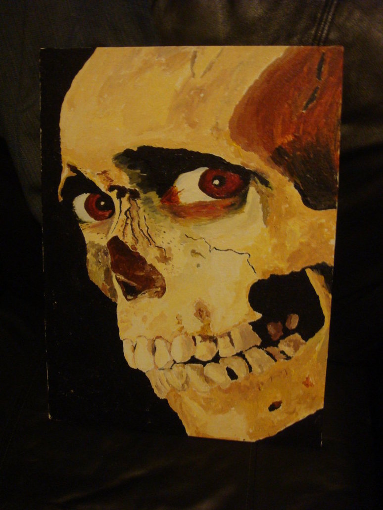 774x1032 Evil Dead 2 Skull Painting By Scorpio3991 - Evil Painting