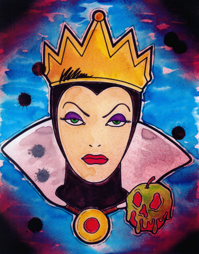 802x1024 Evil Queen Damaged Art - Evil Queen Painting