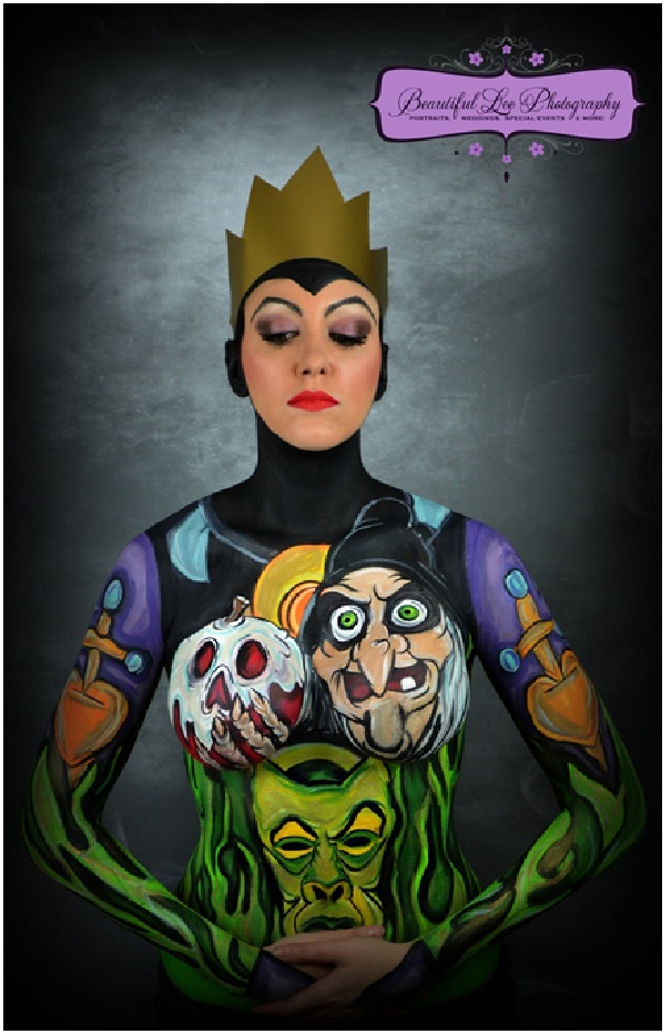 605x932 Snow White Evil Queen Disney Full Body Painting - Evil Queen Painting
