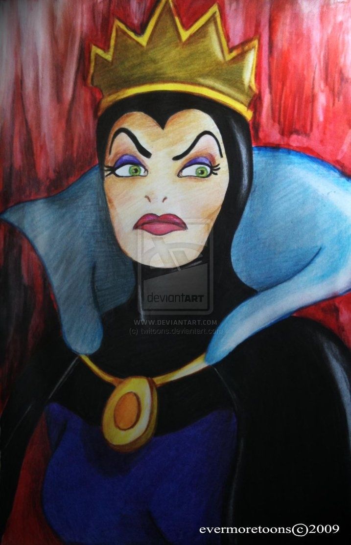 717x1114 Disney Bad Girl Deviant Art Disney Villians Evil Queen By - Evil Queen Painting