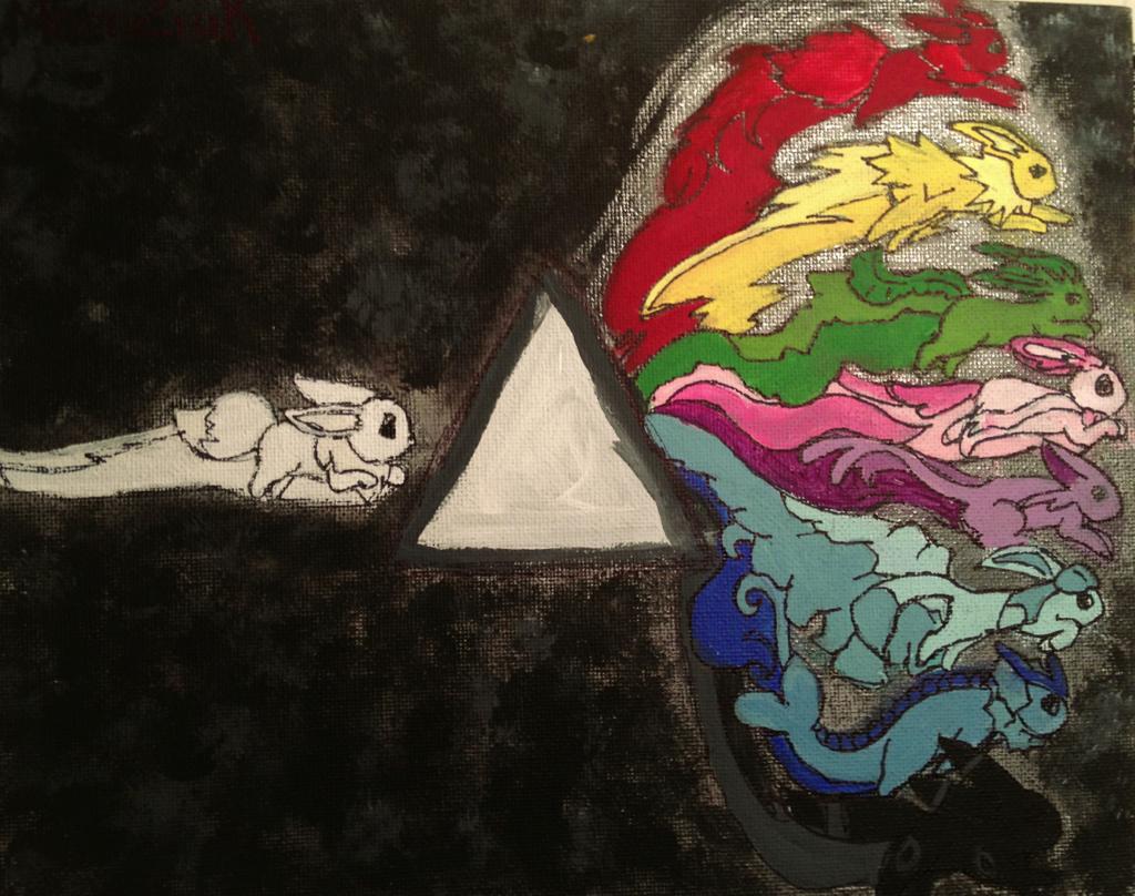 1024x808 Pokemon Eevee Evolution Painting - Evolution Of Painting