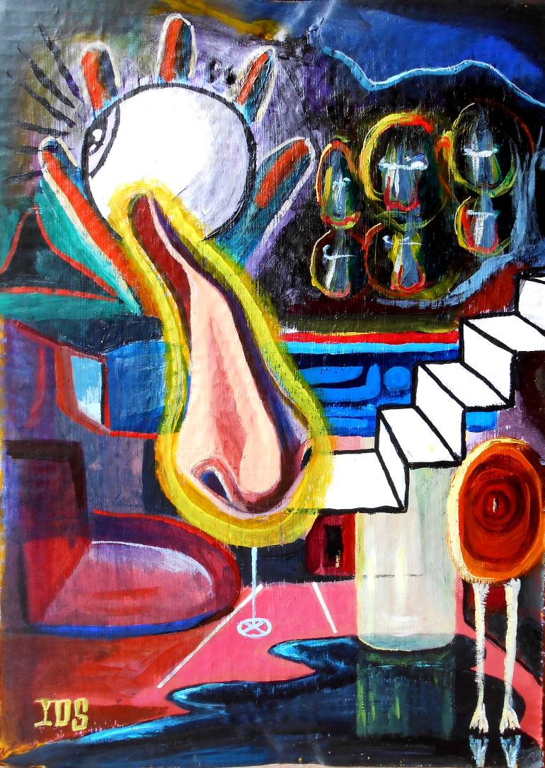 770x1085 Saatchi Art Troubled Evolution Painting By De Yos - Evolution Of Painting