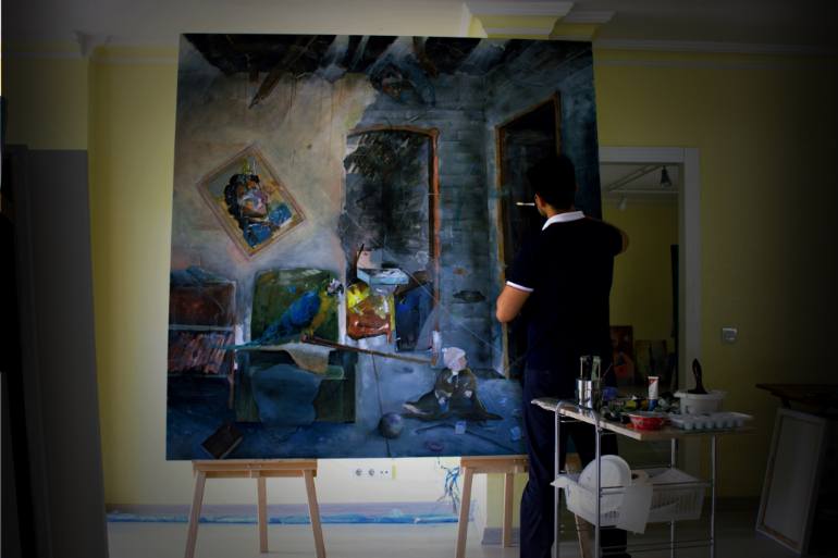 770x513 Saatchi Art Unwanted Evolution Painting By Gokhan Yesilgoz - Evolution Of Painting