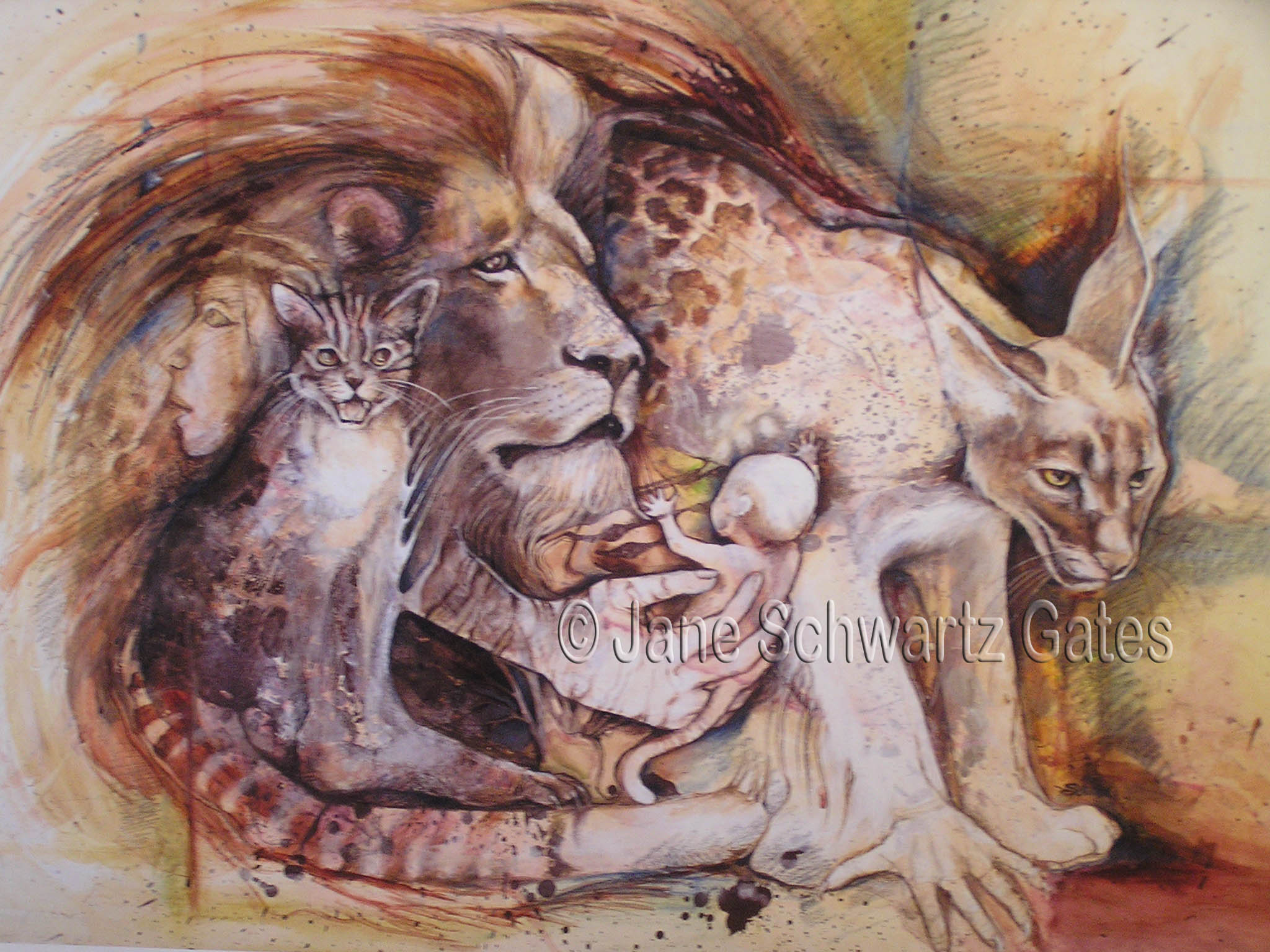 2048x1536 Painting Cats The Art Of Jane Schwartz Gates - Evolution Of Painting