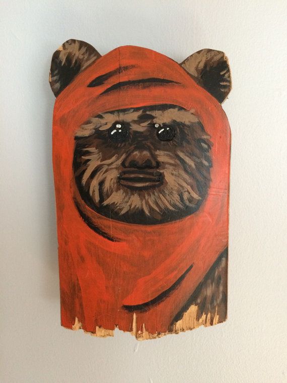 570x760 Wicket The Ewok Skateboard Painting By Adambart On Etsy Adam - Ewok Painting