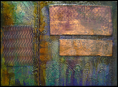 400x295 Indigo Lights Abstract Art By Brian Giberson - Ex Machina Painting