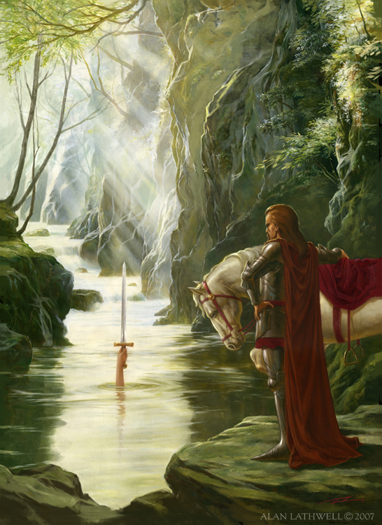 546x750 Excalibur By Alanlathwell - Excalibur Painting